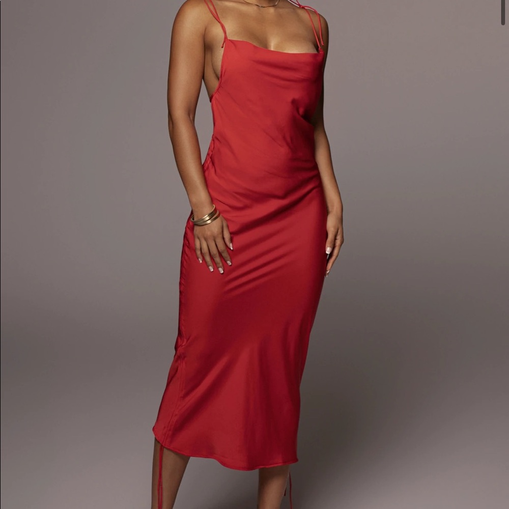 JLUX LABEL - red slip dress
